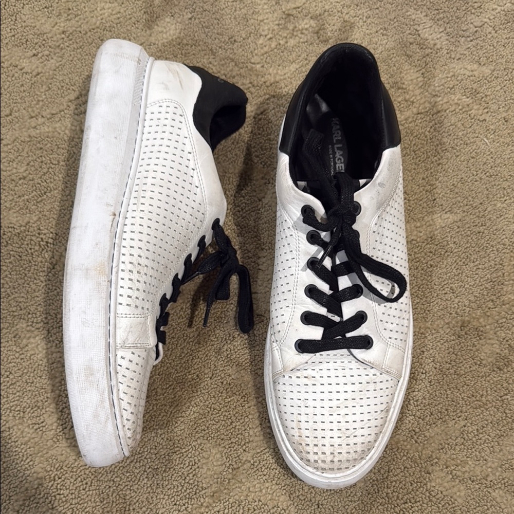 Karl Largerfeld White and Black Sneakers